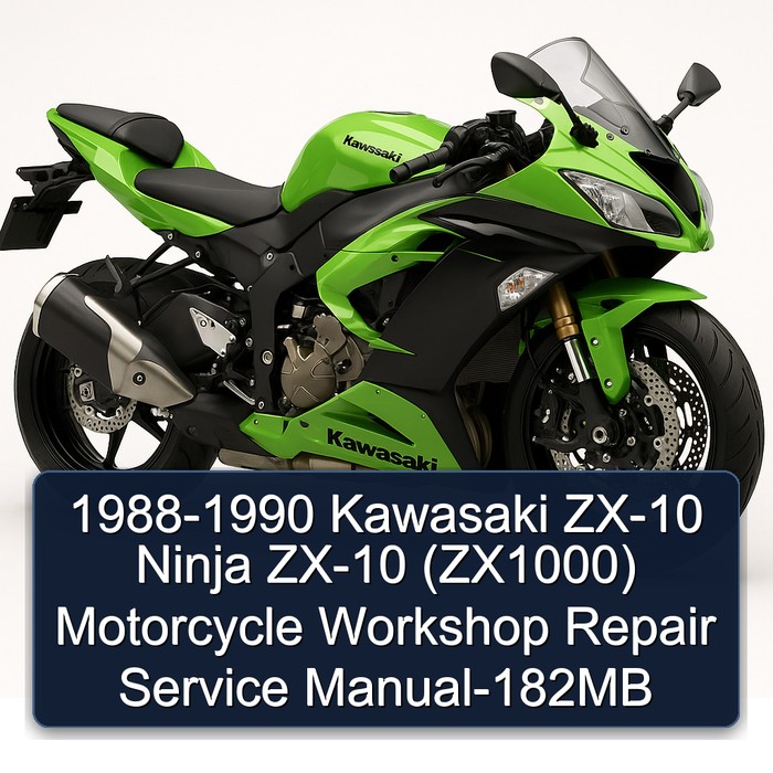 1988-1990 Kawasaki ZX-10 Ninja ZX-10 (ZX1000) Motorcycle Workshop Repair Service Manual-182MB