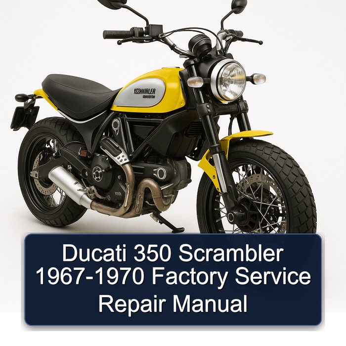 Ducati 350 Scrambler 1967-1970 Factory Manual de servicio y reparación