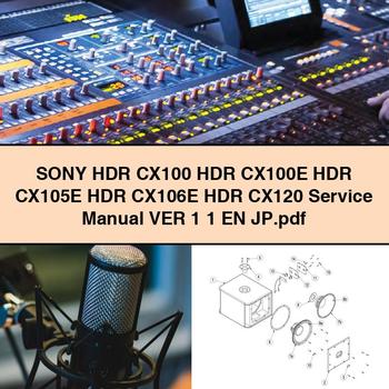 SONY HDR CX100 HDR CX100E HDR CX105E HDR CX106E HDR CX120 Service Repair Manual VER 1 1 EN JP  