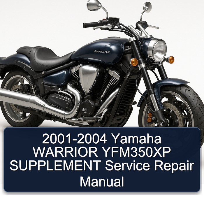 2001-2004 Yamaha WARRIOR YFM350XP SUPPLEMENT Manual de servicio y reparación