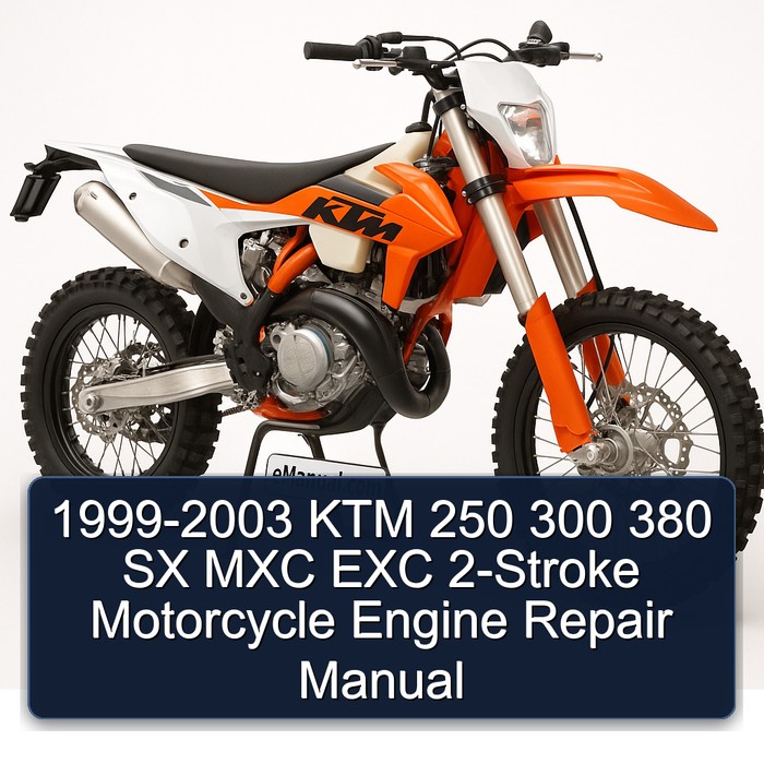 1999-2003 KTM 250 300 380 SX MXC EXC 2-Stroke Motorcycle Engine Repair Manual