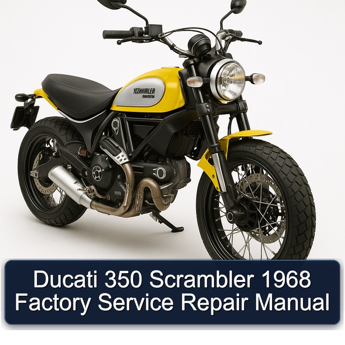 Ducati 350 Scrambler 1968 Factory Manual de servicio y reparación