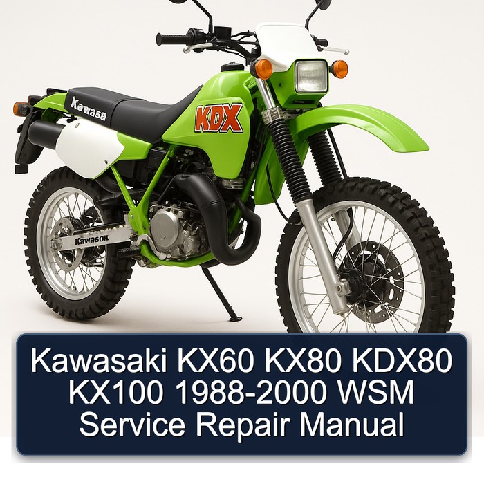 Kawasaki KX60 KX80 KDX80 KX100 1988-2000 WSM Manual de servicio y reparación
