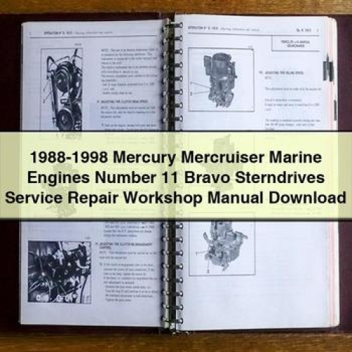 1988 Mercury Mercruiser Marine Engines Number 11 Bravo Sterndrives Workshop Service Repair Manual PDF Download