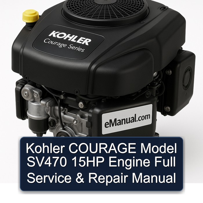 Kohler COURAGE Model SV470 15HP Engine Full Manual de servicio y reparación
