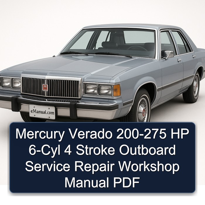 Mercury Verado 200 225 250 275 Hp 6-Cyl 4 Stroke DTS Inter-Cooled Supercharged DOHC Outboard Service Repair Workshop Manual Download PDF