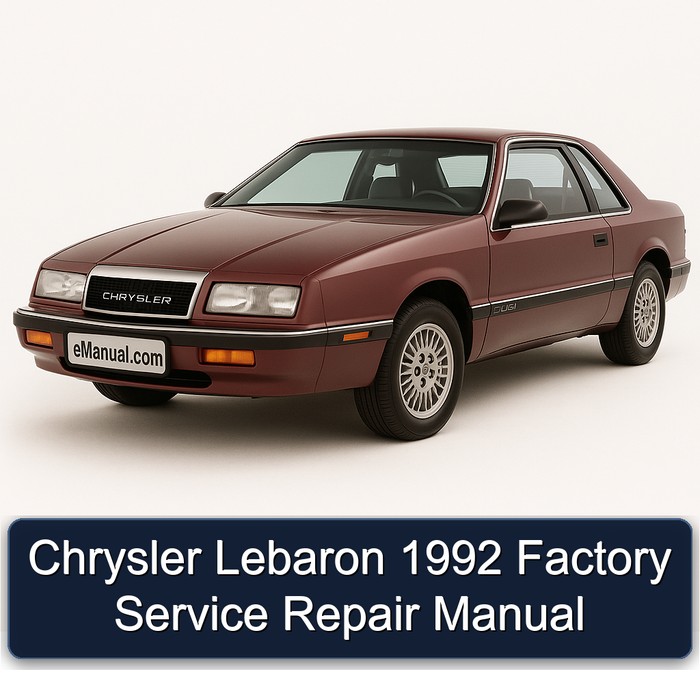 Chrysler Lebaron 1992 Factory Manual de servicio y reparación