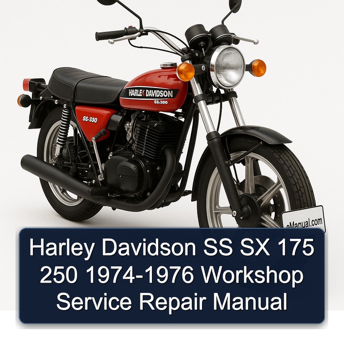 Harley Davidson SS SX 175 250 1974-1976 Workshop Manual de servicio y reparación