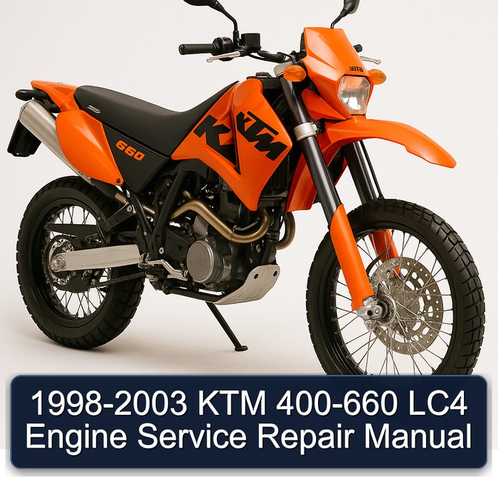 1998-2003 KTM 400-660 LC4 Engine Manual de servicio y reparación