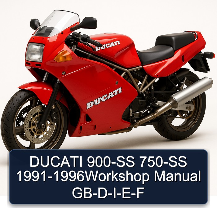 DUCATI 900-SS 750-SS 1991-1996Workshop Manual GB-D-I-E-F
