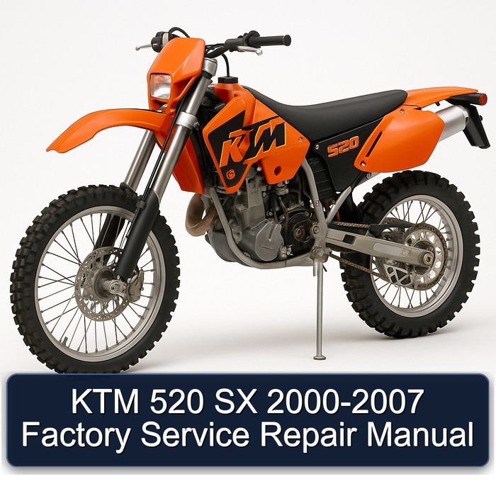 KTM 520 SX 2000-2007 Factory Manual de servicio y reparación