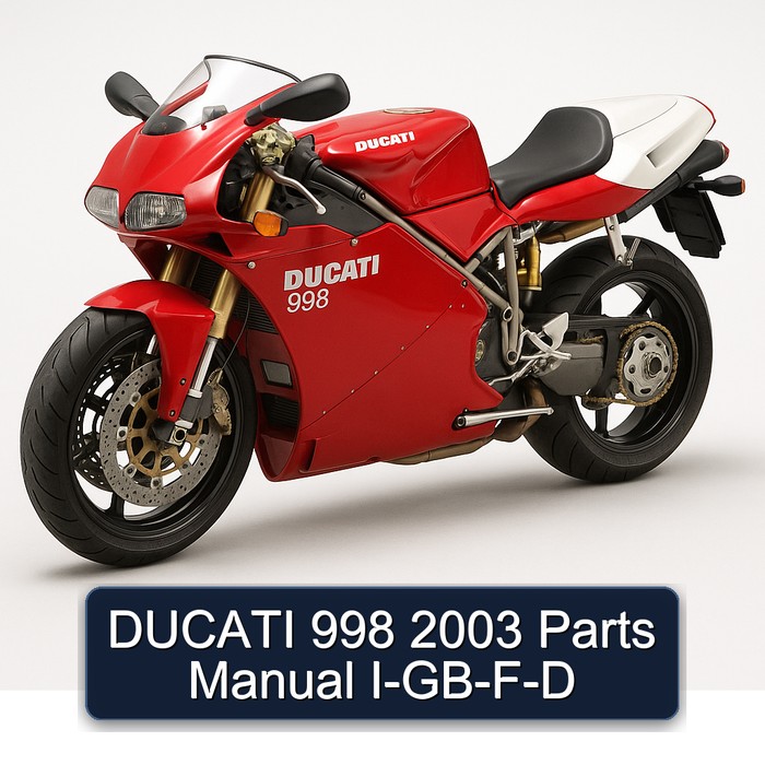 DUCATI 998 2003 Parts Manual I-GB-F-D
