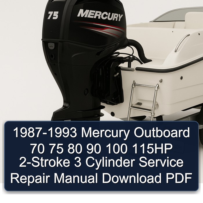 1987-1993 Mercury Outboard 70 75 80 90 100 115HP 2-Stroke 3 Cylinder Manual de servicio y reparación Download PDF