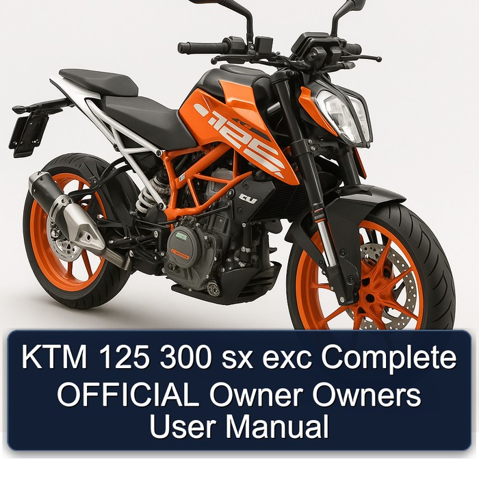 KTM 125 300 sx exc Complete OFFICIAL Owner Owners User Manual