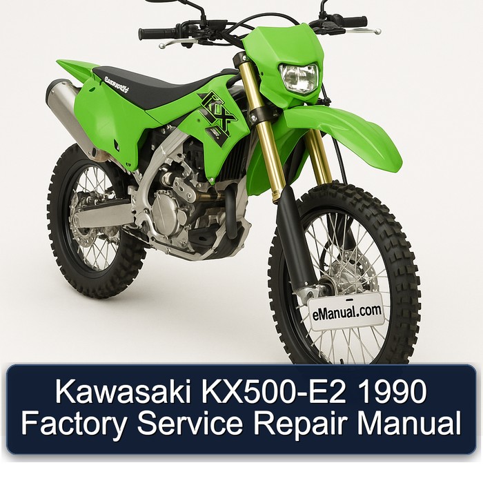 Kawasaki KX500-E2 1990 Factory Service Repair Manual