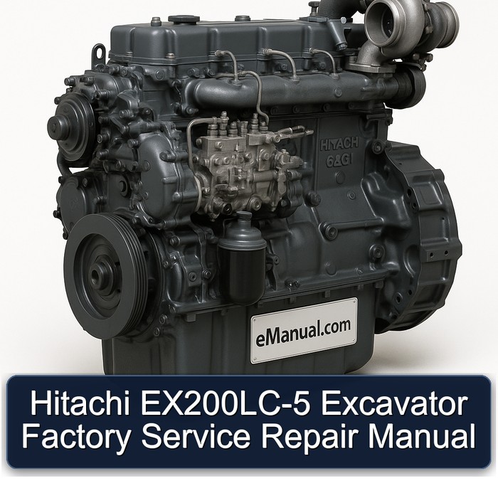 Hitachi EX200LC-5 Excavator Factory Manual de servicio y reparación