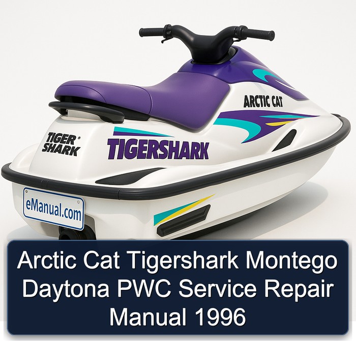 Arctic Cat Tigershark Montego 640 Montego Deluxe 640 Monte Carlo 640 770 900 Daytona 770 PWC Manual completo de servicio y reparación del taller 1996