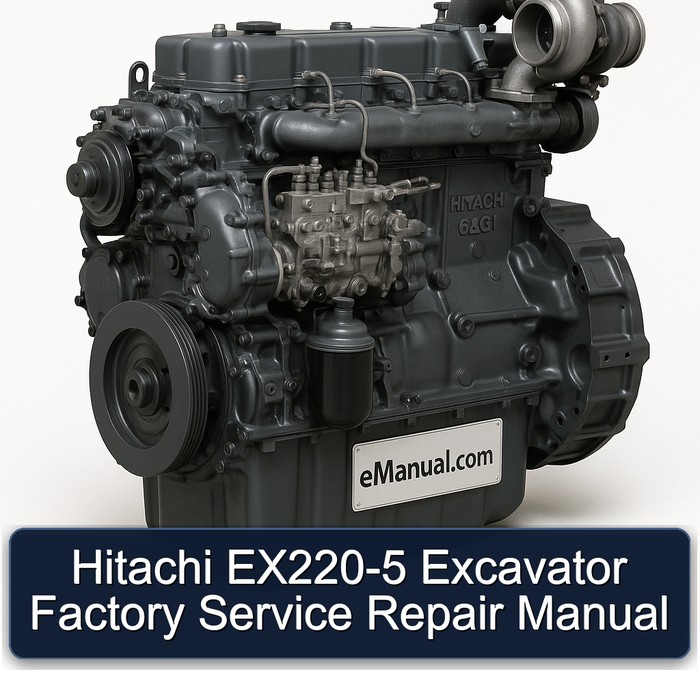 Hitachi EX220-5 Excavator Factory Manual de servicio y reparación