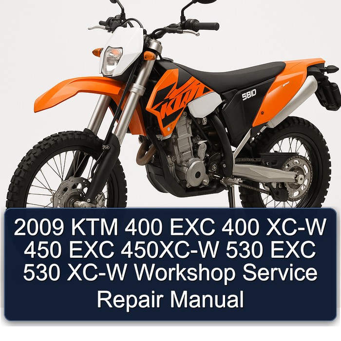 2009 KTM 400 EXC 400 XC-W 450 EXC 450XC-W 530 EXC 530 XC-W Workshop Manual de servicio y reparación