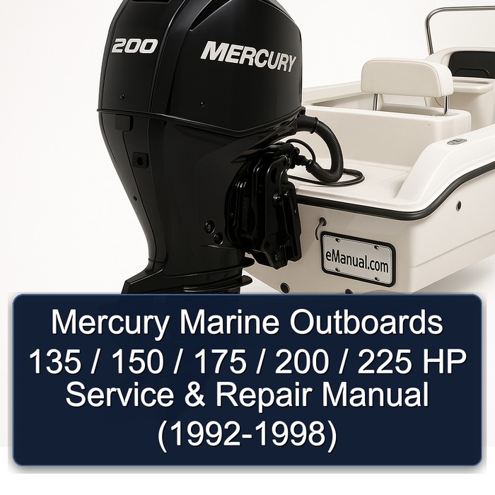 MERCURY MarineR OUTBOARDS 135 / 150 / 175 / 200 / 225 HP Manual de servicio y reparación (1992 1993 1994 1995 1996 1997 1998) - Download PDF