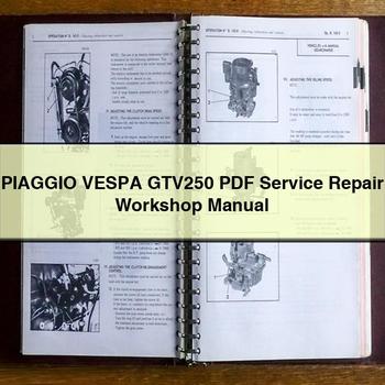 Piaggio Vespa GTV250 Workshop Service Repair Manual PDF Download