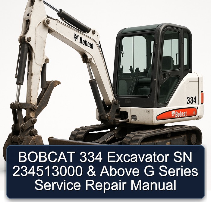 BOBCAT 334 Excavator SN 234513000 & Above G Series Service Repair Manual