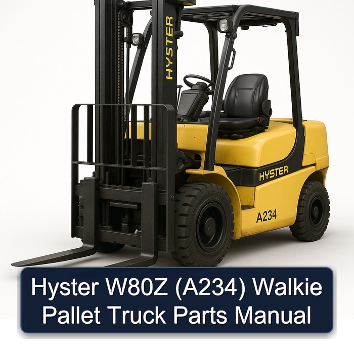 Hyster W80Z (A234) Walkie Pallet Truck Parts Manual