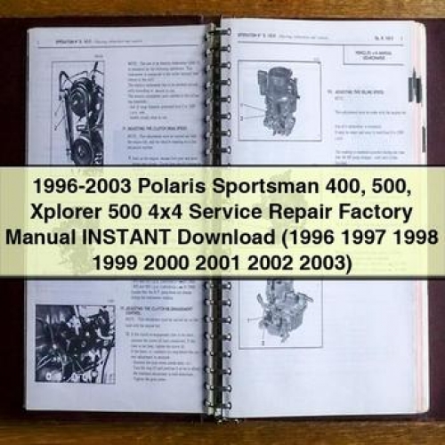 1996 Polaris Sportsman 400 500 Xplorer 500 4x4 Workshop Service Repair Manual PDF Download