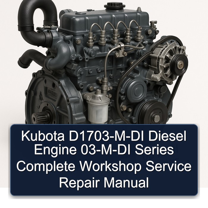 Kubota D1703-M-DI Diesel Engine 03-M-DI Series Manual completo de servicio y reparación del taller