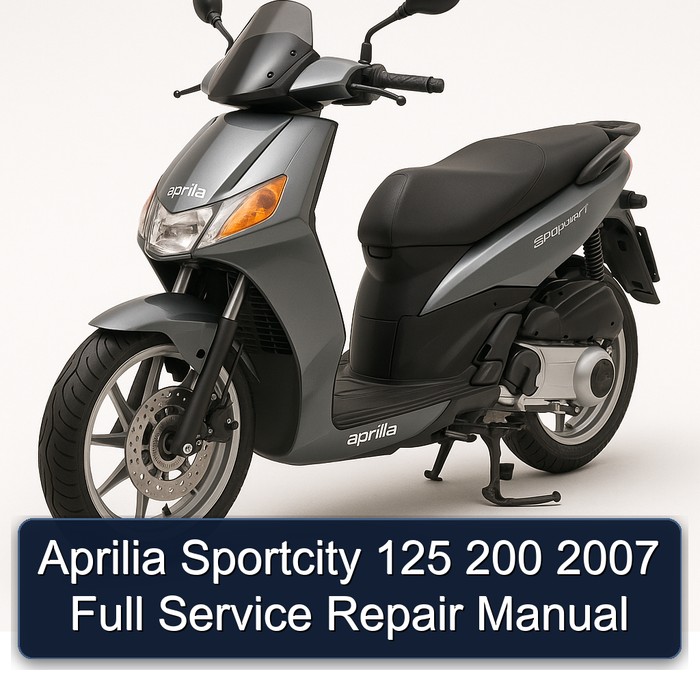 Aprilia Sportcity 125 200 2007 Full Manual de servicio y reparación