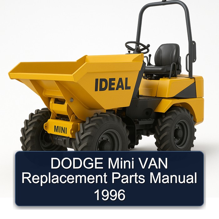 DODGE Mini VAN Replacement Parts Manual 1996 