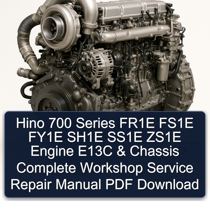 Hino 700 Series FR1E FS1E FY1E SH1E SS1E ZS1E Engine E13C & Chassis Complete Workshop Service Repair Manual PDF Download