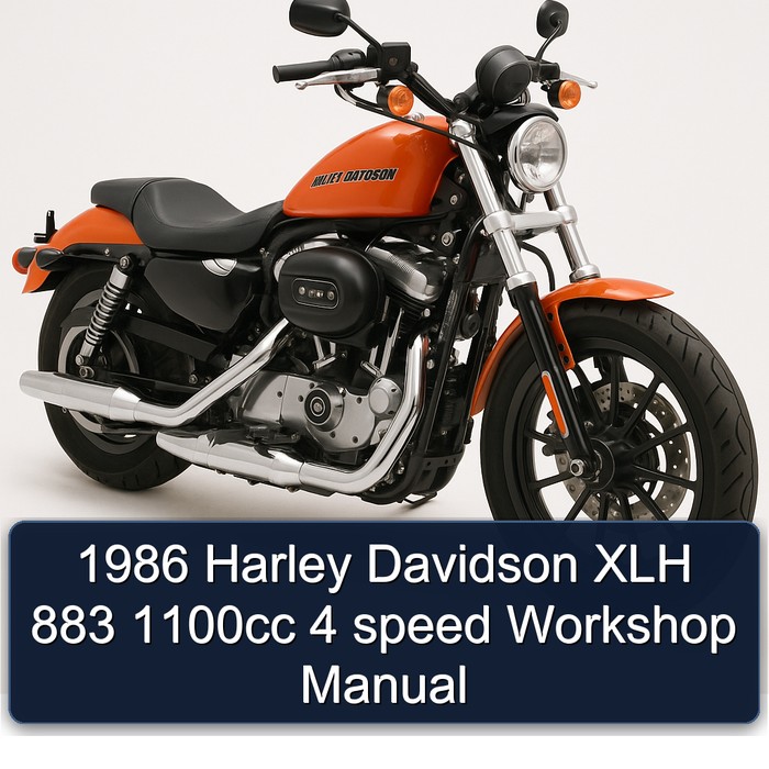 1986 Harley Davidson XLH 883 1100cc 4 speed Workshop Manual