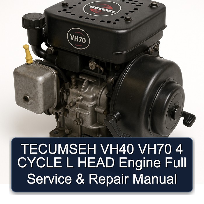 Manual de Servicio y Reparación Completo para Motor TECUMSEH VH40 VH70 4 Tiempos L Head