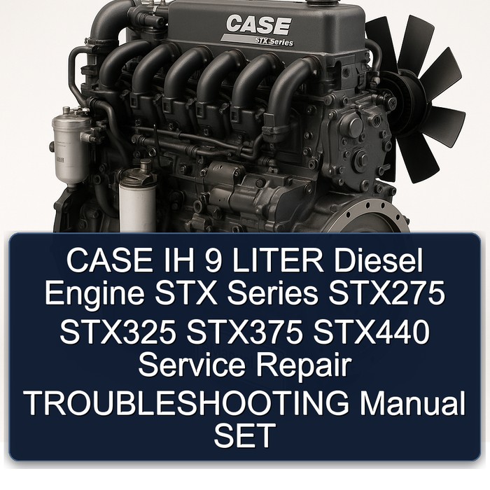 CASE IH 9 LITER Diesel Engine STX Series STX275 STX325 STX375 STX440 Service Repair TROUBLESHOOTING Manual SET