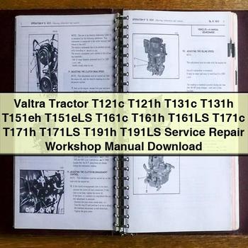 Valtra Tractor T121c, T121h, T131c, T131h, T151eh, T151eLS, T161c, T161h, T161LS, T171c, T171h, T171LS, T191h, T191LS Workshop Service Repair Manual PDF Download