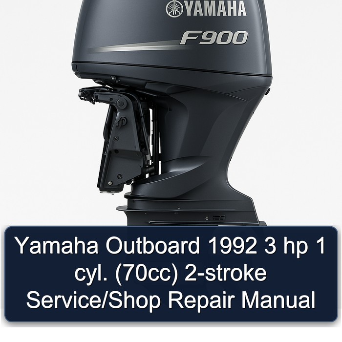 Yamaha Outboard 1992 3 hp 1 cyl. (70cc) 2-stroke Service/Shop Repair Manual
