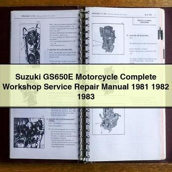 Suzuki GS650E Motorcycle Workshop Service Repair Manual PDF Download