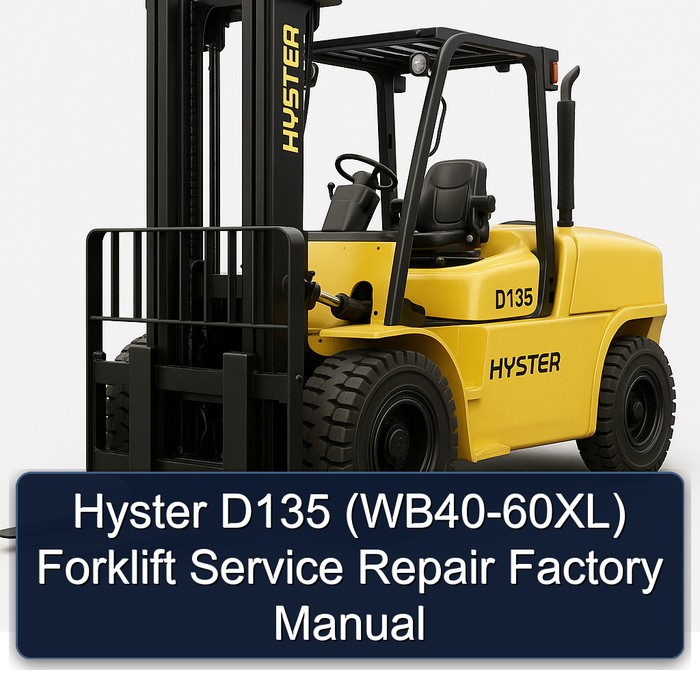 Manual de Servicio y Reparación de la Carretilla Elevadora Hyster D135 (WB40-60XL)