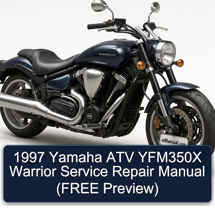 1997 Yamaha ATV YFM350X Warrior Manual de servicio y reparación (FREE Preview)