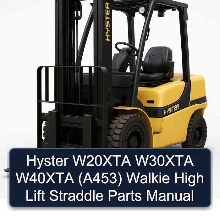 Manual de Partes para Carretillas Elevadoras Hyster W20XTA, W30XTA, W40XTA (A453)