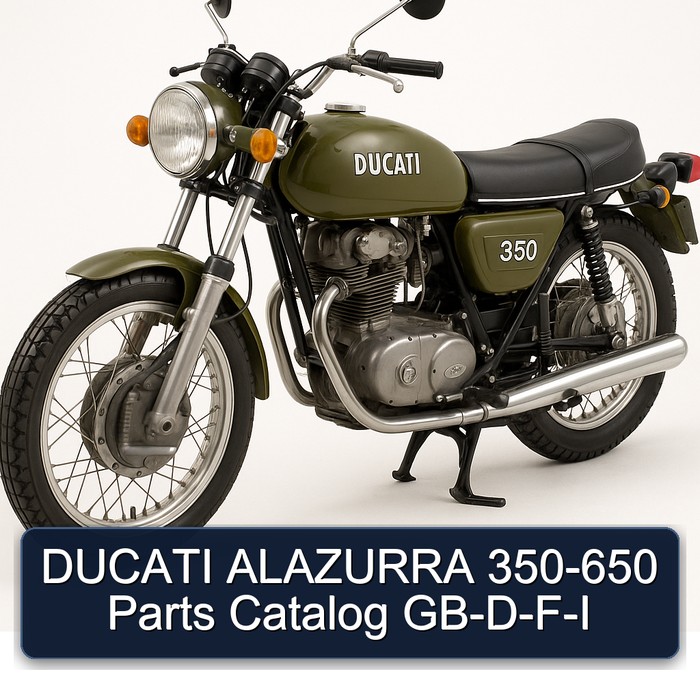 DUCATI ALAZURRA 350-650 Parts Catalog GB-D-F-I