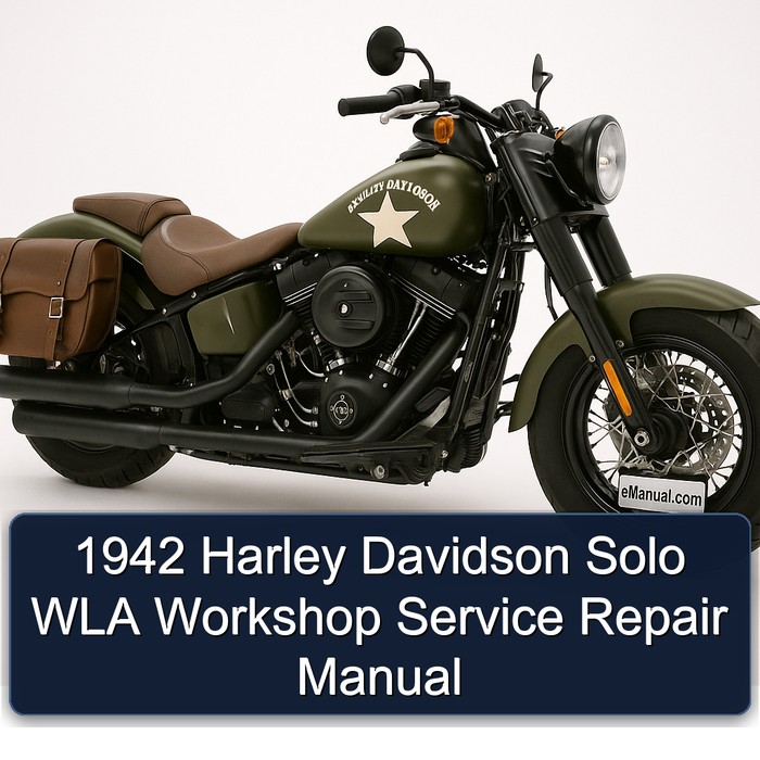 1942 Harley Davidson Solo WLA Workshop Manual de servicio y reparación