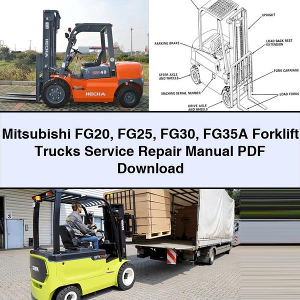 Mitsubishi FG20 FG25 FG30 FG35A Forklift Trucks Workshop Service Repair Manual PDF Download