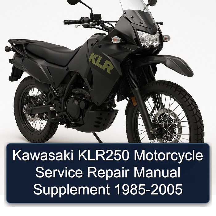 Kawasaki KLR250 Motorcycle Manual de servicio y reparación Supplement 1985-2005