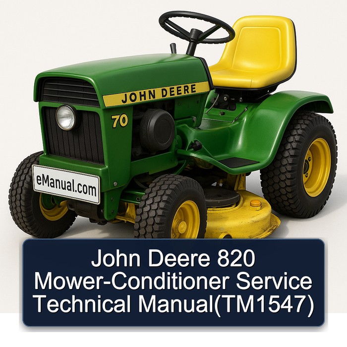 Manual Técnico de Servicio para Cortadora-Conditionadora John Deere 820 (TM1547)