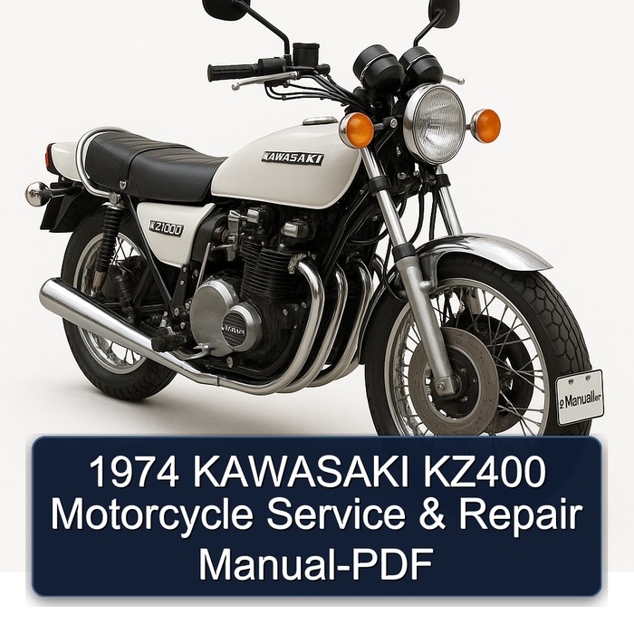 1974 KAWASAKI KZ400 Motorcycle Manual de servicio y reparación-PDF