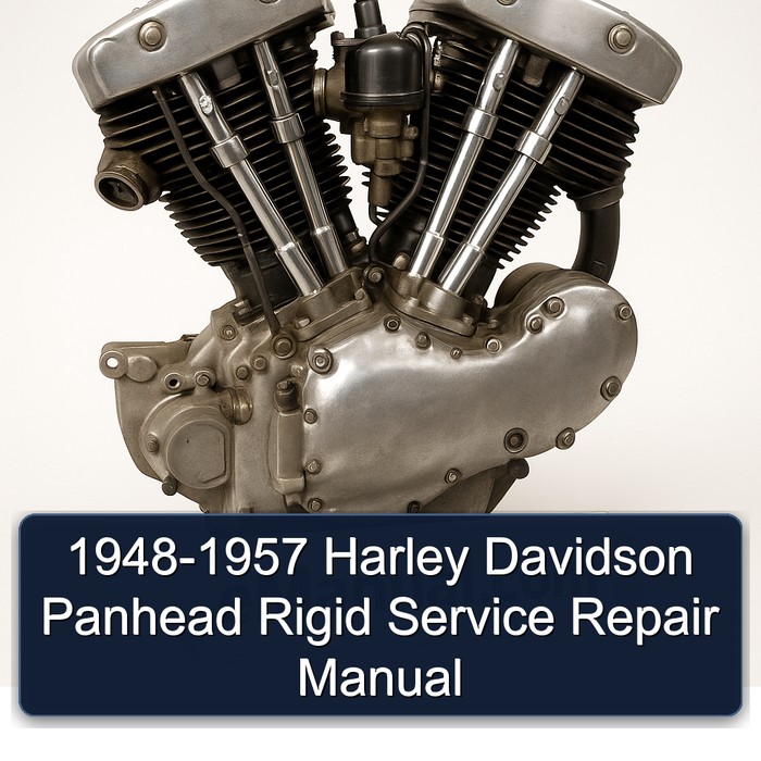 1948-1957 Harley Davidson Panhead Rigid Manual de servicio y reparación