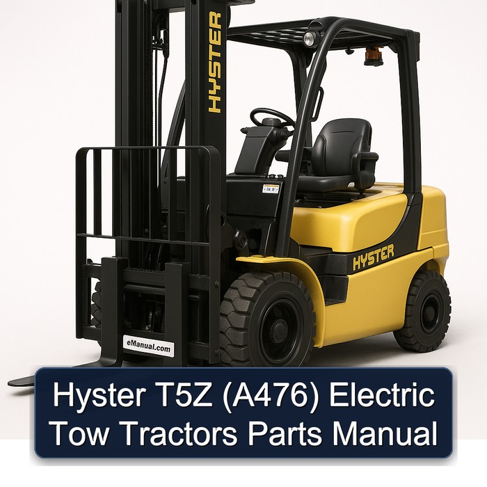 Manual de Piezas para Tractor de Arrastre Eléctrico Hyster T5Z (A476)