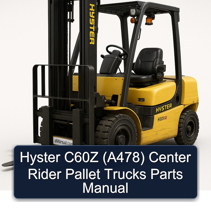 Hyster C60Z (A478) Center Rider Pallet Trucks Parts Manual